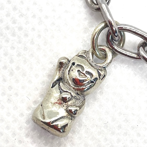 Adorable Charm Bracelet w Tiny Figures: cat, frog, person, moon, & beads! - Picture 8 of 12